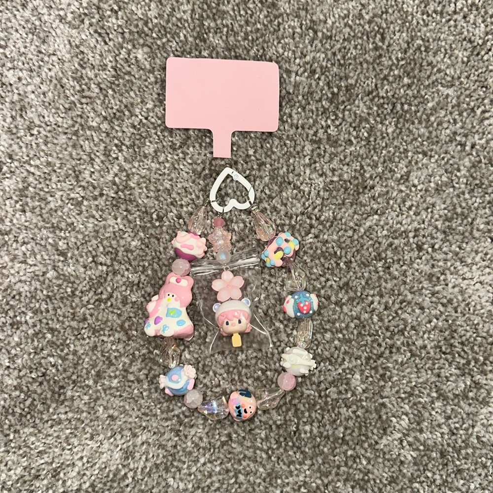 Sweet bean DIY phone strap/key ring